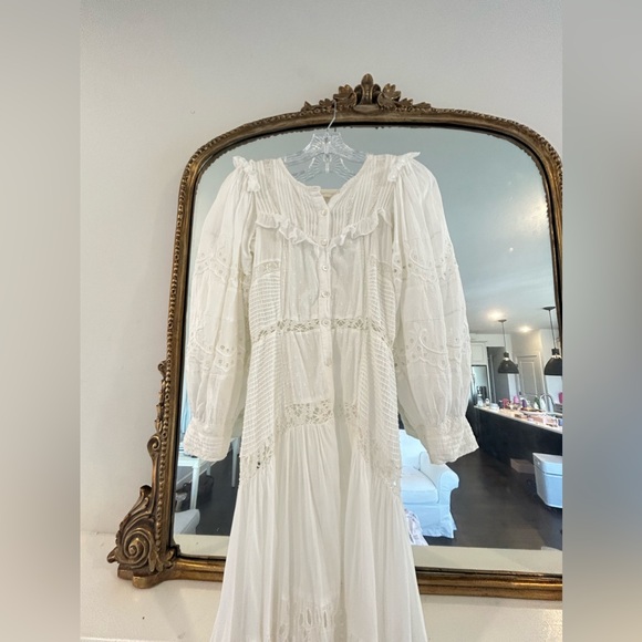COPY - SPRING SALE ‼️🔔 LoveShackFancy Eyelet White Midi Dress Size 0 - Picture 2 of 5